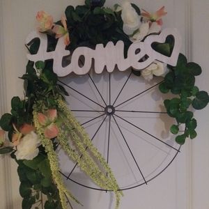Garden floral wreath